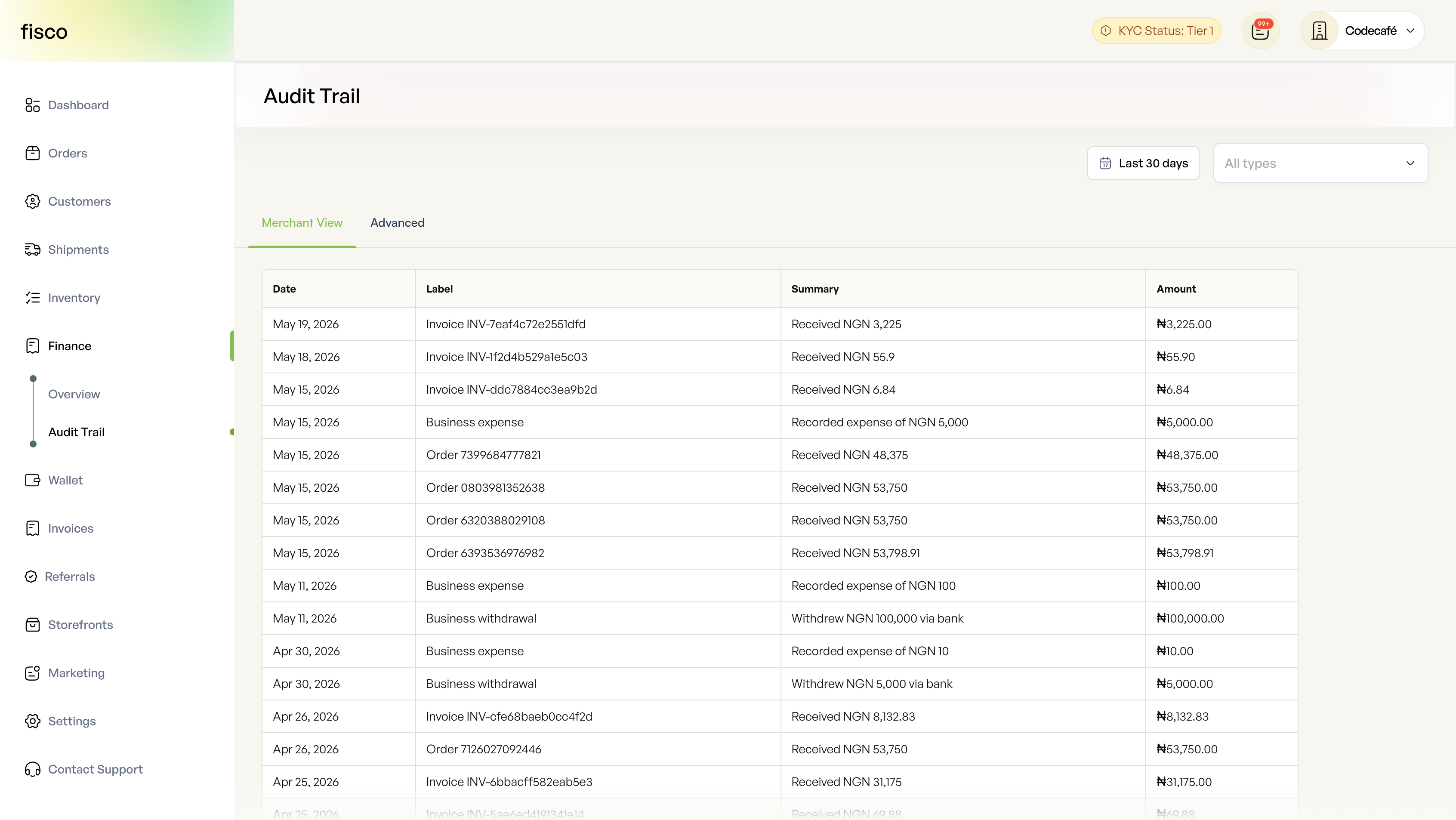 Audit Trail